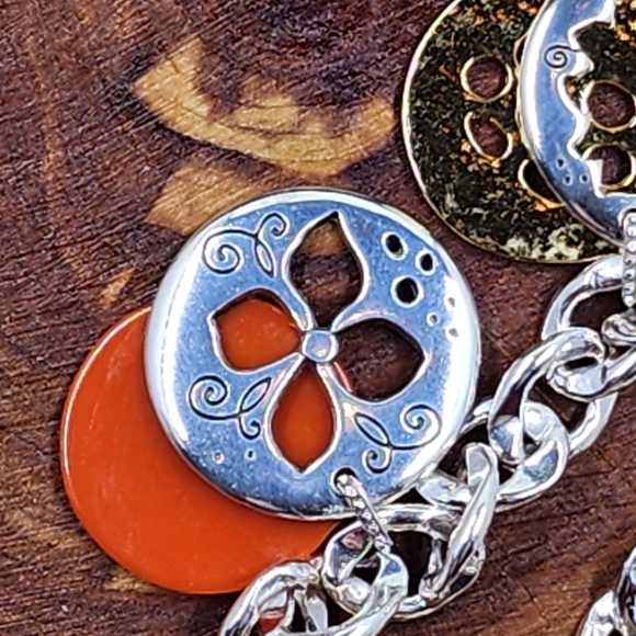 BRIGHTON Meadow Garden Silver Colorful Charm Bracelet - Picture 4 of 8